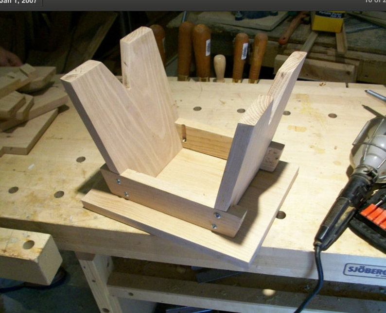 Oak step stool, furniture stool, image 2