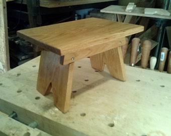 oak foot stool,Oak step stool, stool, childern furniture,handcrafted