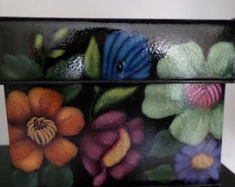 Hand Painted Tin Replica Vintage Lunch Box