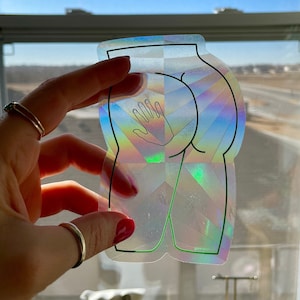 Suncatcher Sticker, Rainbow Maker, Female Body Art