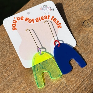 Mismatched Vibrant Earrings - Colorful & Unique Dangle Jewelry