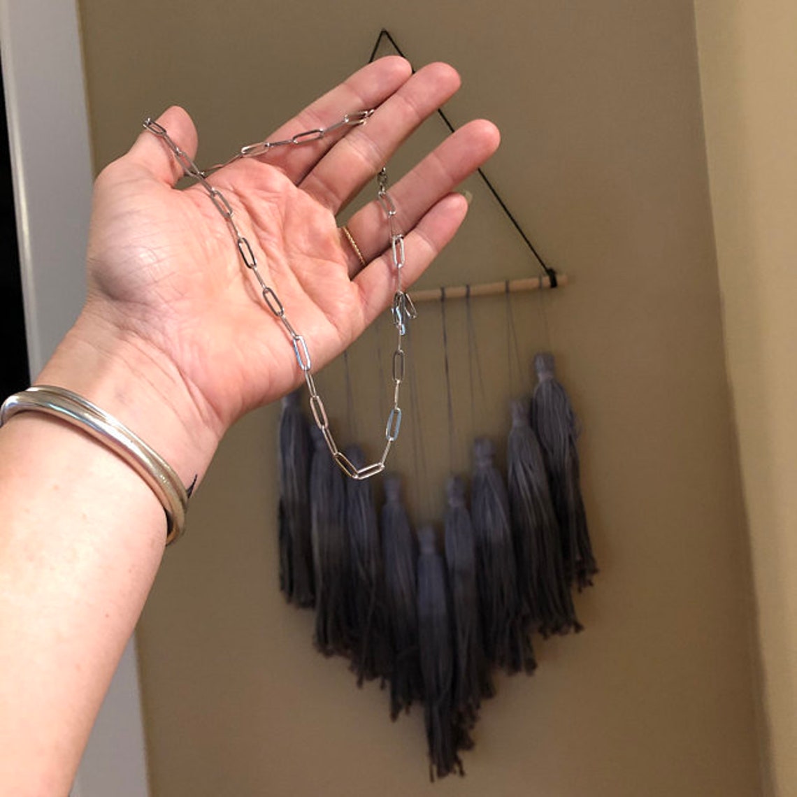 Paperclip Chain Necklace Silver Paperclip Jewelry Stainless Etsy