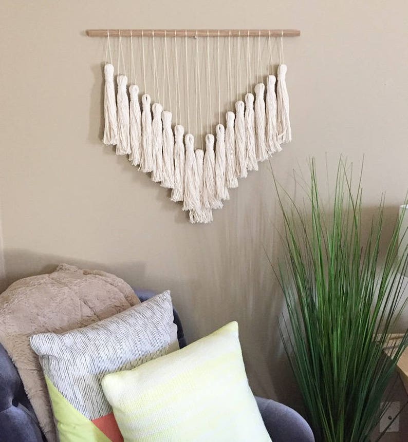 Tassel Wall Hanging Large Woven Wall Hanging Large Tassels Etsy