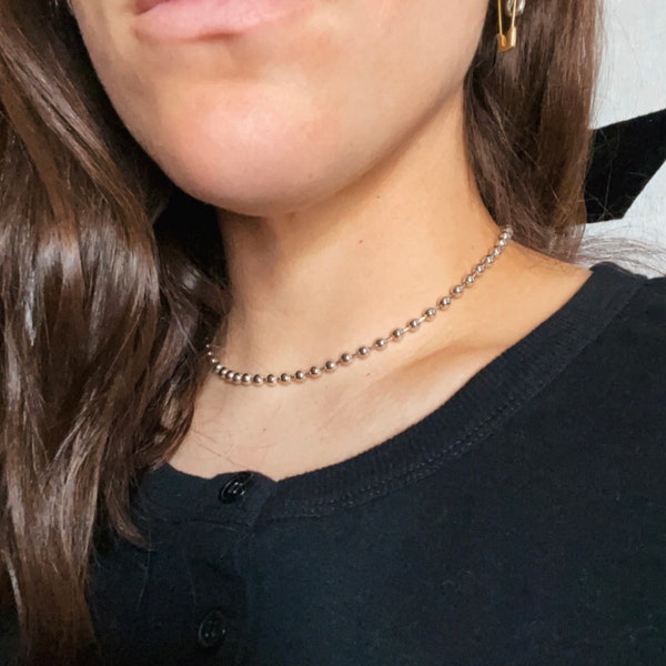 Ball Chain Choker Etsy