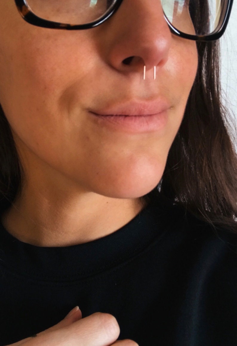 Septum Retainer Septum Piercing Septum Jewelry Gold Nose Etsy