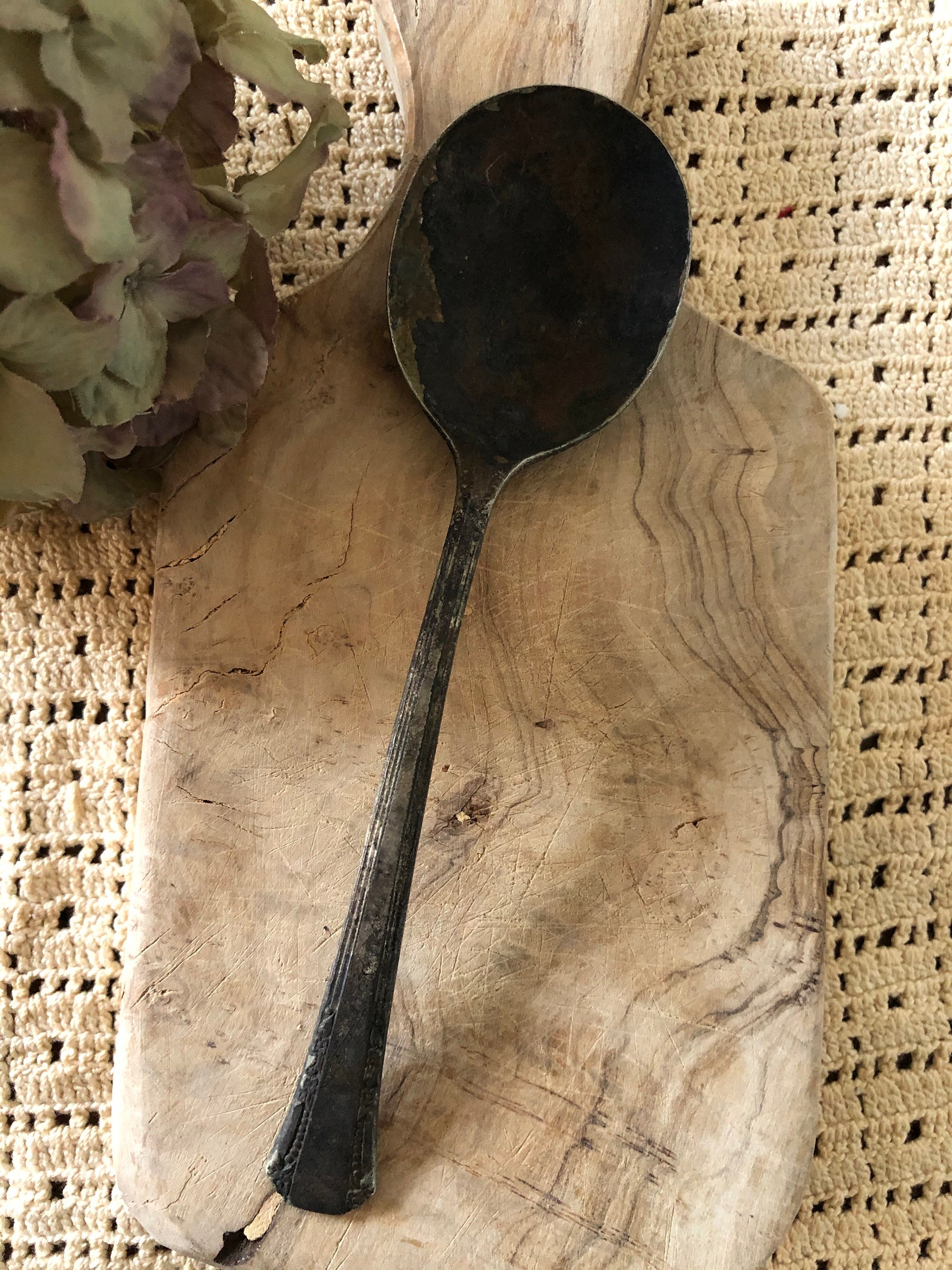 Antique Soup/serving Spoon Etsy