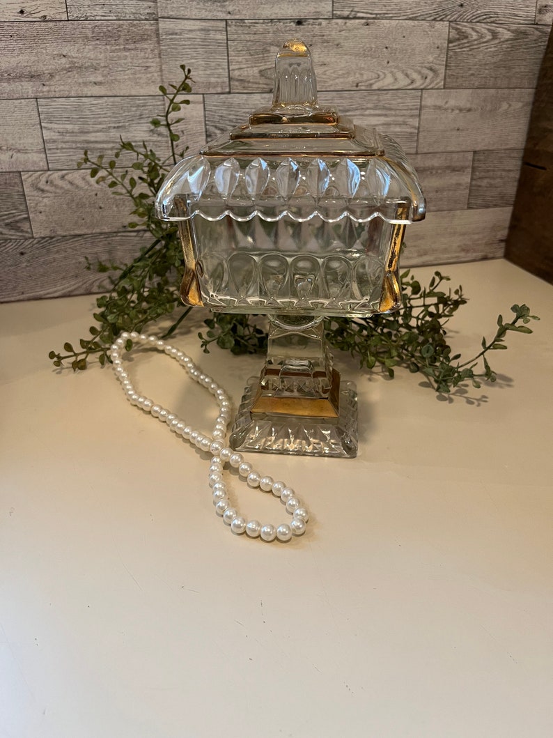 Vintage Glass Wedding Cake Box/ Vintage Ornate Etsy