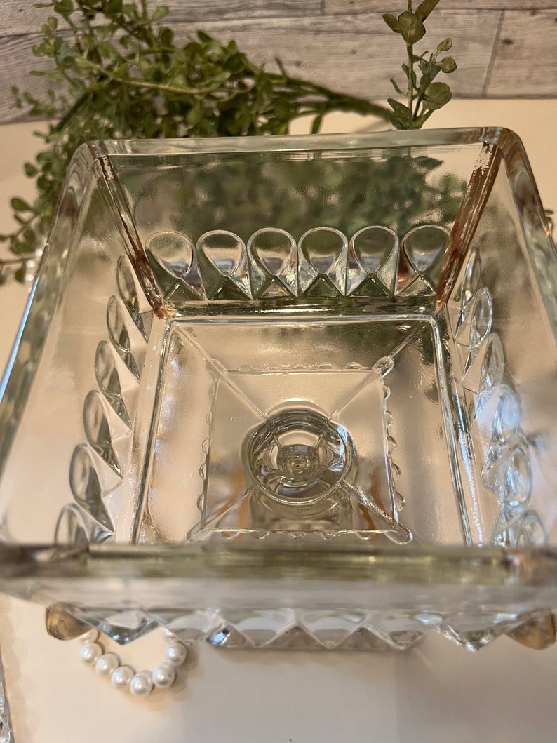 Vintage Glass Wedding Cake Box/ Vintage Ornate Etsy