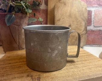 aluminum measuring cup vintage measuring cup tin 1.5 cups measuring