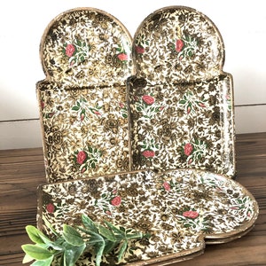 Viking papier-mâché alcohol proof snacking trays/bar trays/vintage snack trays/shabby chic/cozy cottage