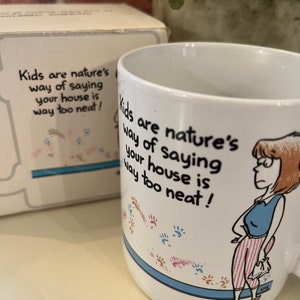 Vintage Shoebox mother’s mug/vintage funny mug/1980s Shoebox mug/vintage cup/mothers funny mug/gift basket filler/kids handprints
