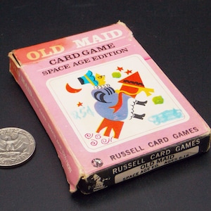 Russell Card Games Old Maid Space Age Edition en caja original