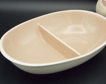 Vintage Mid-Century Harkerware Divided Serving Dish