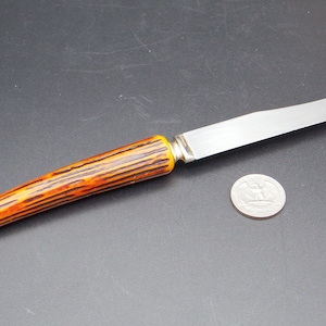 Vintage Steak Knife with Faux Stag Handle