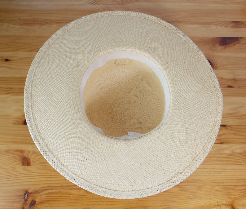Natural Straw Hat with Green Band and Orange Straw Flower