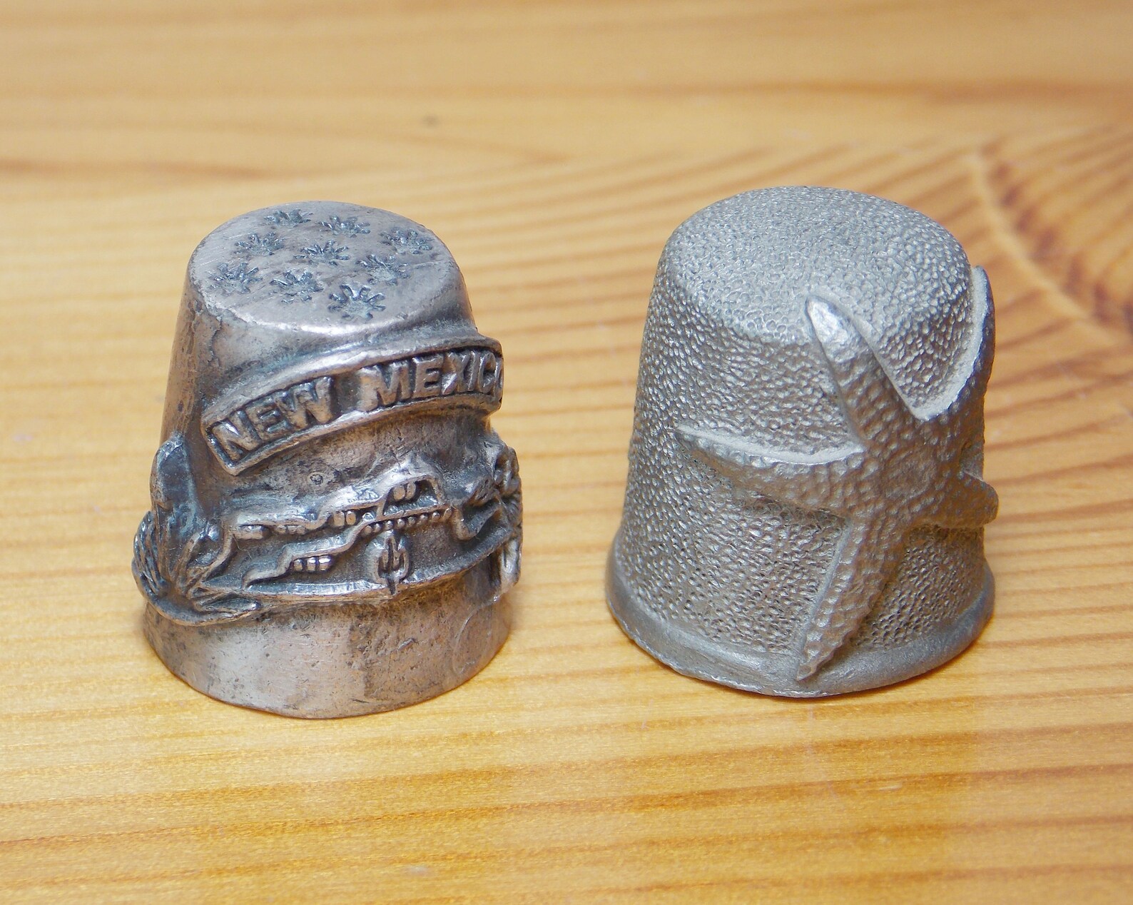 Set of 2 Pewter Thimbles Rawcliffe Starfish Thimble/New Etsy