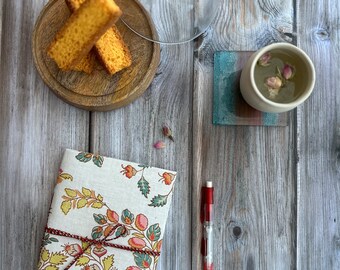 Hand Blockprint Handmade Paper Notebook Travel Journal Eco - Friendly Stationery