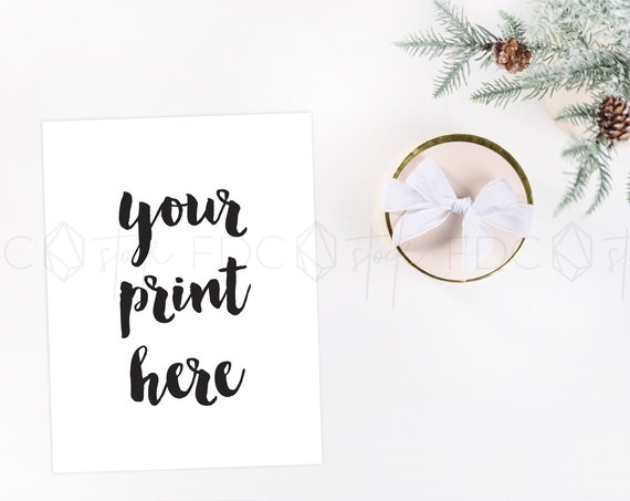 Styled Stock Photography Christmas Tree Pinecones Blush And