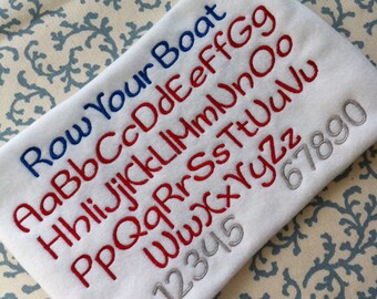 Embroidery BX Font Applique Capital Lowercase Numbers INSTANT DOWNLOAD Digital Files Boy Girl Nautical Beach Lake Summer Spring machine