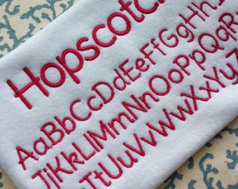 Machine Embroidery Font Download Design Pattern Alphabet Lettering INSTANT DIGITAL FILE Summer Fun Girl Boy Hopscotch Playground Outdoors