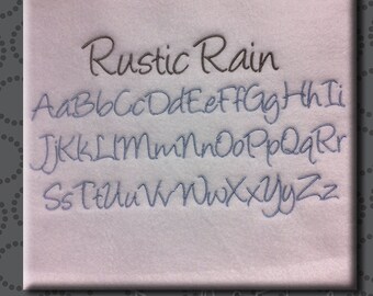 BX Font Rustic Rain Handwritten Script Cursive Machine Embroidery Design Digital Pattern INSTANT DOWNLOAD Monogram Personalization Letters