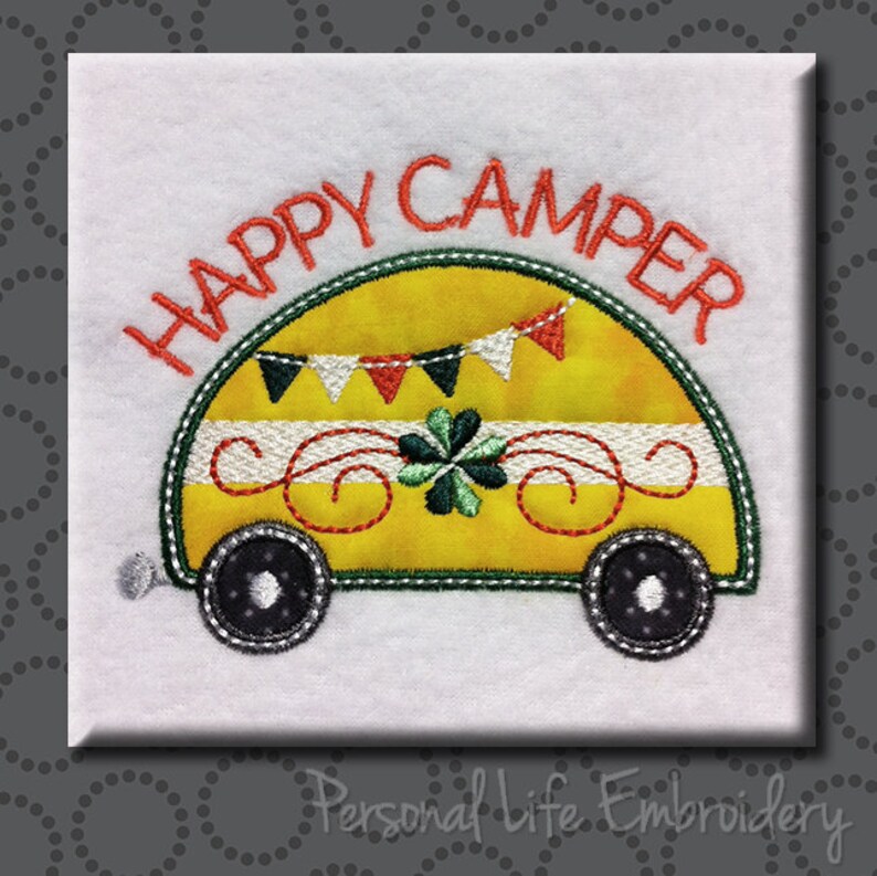 Happy Camper Series St Patricks Clover Shamrock Irish Banner Etsy