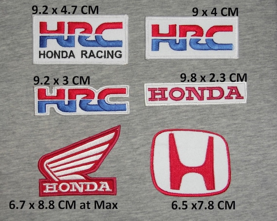 Honda Racing HRC Sport Biker Motorcycles Car Embroidered Iron on Patch Wing