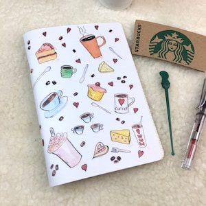 Flat White Recycled Coffee Cup Cartridge Paper Travelers Notebook Insert A5 Field Notes Pocket A6 Sketchbook Watercolour Fountain Pen