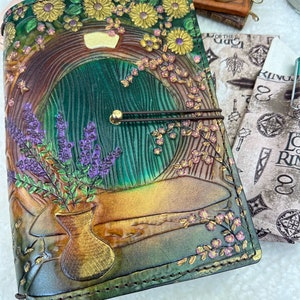 All Sizes Hobbit-Door Travelers Notebook Elrohir Leather A5 B6 Cahier B6 Lord Rings LO TR Fairy Door journal grimoire bujo image 2