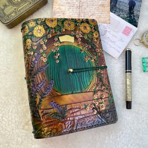 All Sizes Hobbit-Door Travelers Notebook Elrohir Leather A5 B6 Cahier B6 Lord Rings LO TR Fairy Door journal grimoire bujo image 7