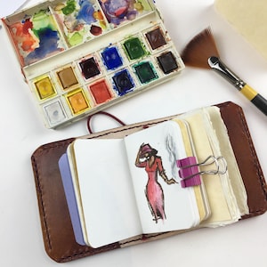 6 x A8 Micro Inserts Elrohir Travelers Notebook plain lined dot grid Inserts Pastels Parchment Kraft Cartridge Watercolour Fountain Pen