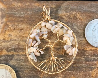 Opal Tree of Life, October Tree of Life Pendant, Opal Pendant, October Birthstone Pendant, Ready to Ship, Gift for Her