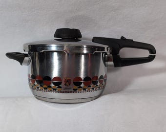 Olla a presión Fissler Vitavit VTG Alemania, acero inoxidable MCM Solar Dot, 4,25 L