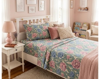 レディ・ペッパーレル シーツセット ツイン コテージ フローラル イカット ヴィンテージ パーケール 3点セット アメリカ製