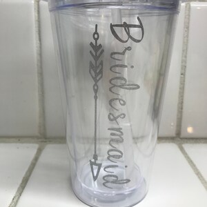 Bridesmaid, Bridesmaid tumbler, tumbler, bridal shower, bachelorette party, will you be my bridesmaid, bridesmaid gift, bridesmaid ask, cup