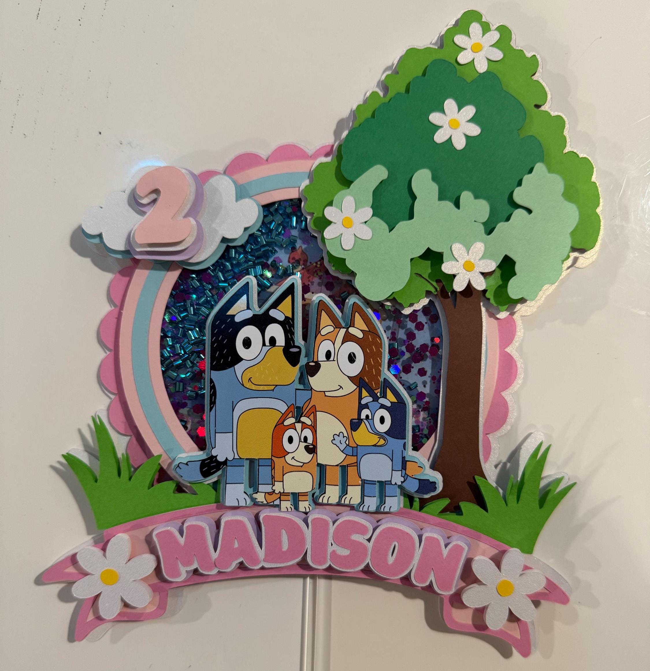 Cake topper bluey y bingo