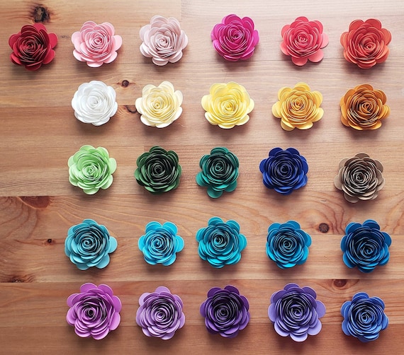25 Mini Flor Flores De Papel/ Paper Flower/ Roses / Flower - Etsy