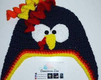 Beanie Thanksgiving, beanie turkey, gorro para día de acción de Gracias, gorro de pavo