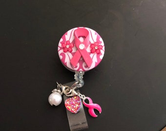 nursing awareness oncology doctor gift medical retractable id reels,magnetic RN initial name tag magnetic option All cancers Badge Reel