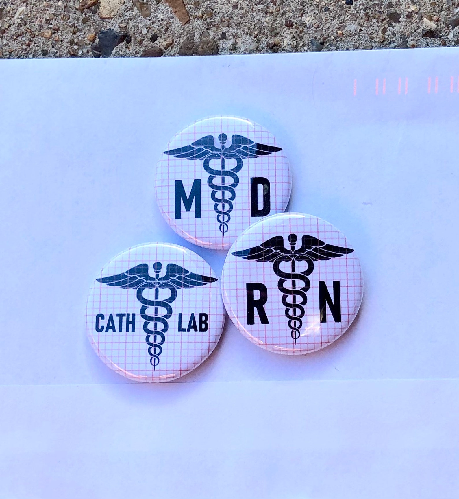 Cath lab team badge reel stethoscope id tag medical humor EKG Etsy