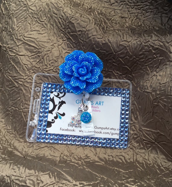 Bling Badge Reel Name Tag Clips Custom Retractable Etsy