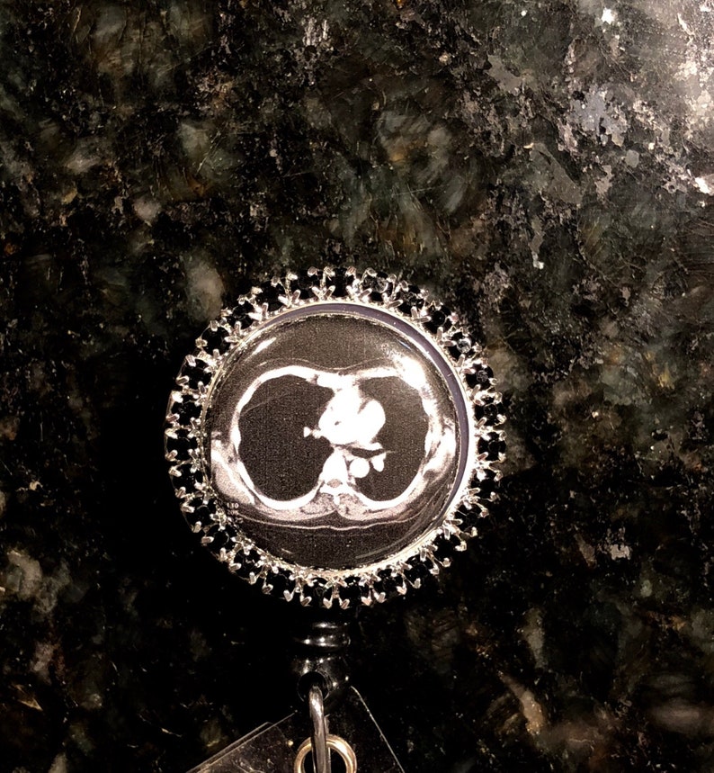 Badge reel,radiology CT chest radiology tech imaging images badges holder,retractable id tag,cute gift appreciation week ER unit staff magne