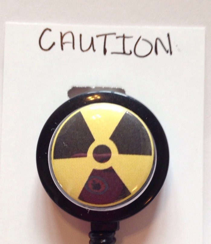 Radiology Symbol Badge Reels nuclear radiation hazard Badges Etsy