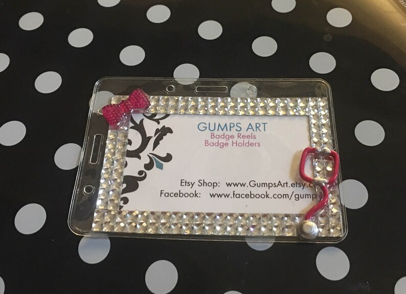 Bling sleeve Stethoscope RN badge protector badges id Etsy