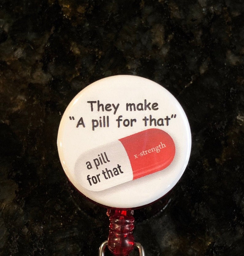 Funny Nurse Badge Reel RN medication dry humorRetractable Etsy