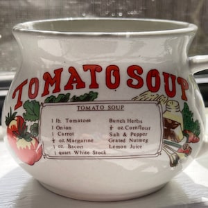 Vintage Campbell Kids Soup Crock Tureen Container Bowl Kitchen Tomato
