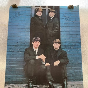 Original Beatles 1980 London Palladium Poster 19" X 28" Pictured From the 1960s The Beatles Royal Command Performance 1963