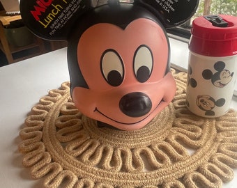 Vintage 80s Mickey Mouse Lunchbox With Thermos, Aladdin Disney Collectible  - Etsy