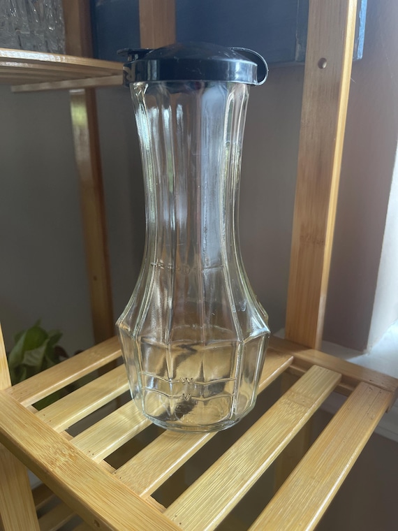 Vintage Good Seasons Salad Dressing Mixing Bottle: Clear Glass Shaker