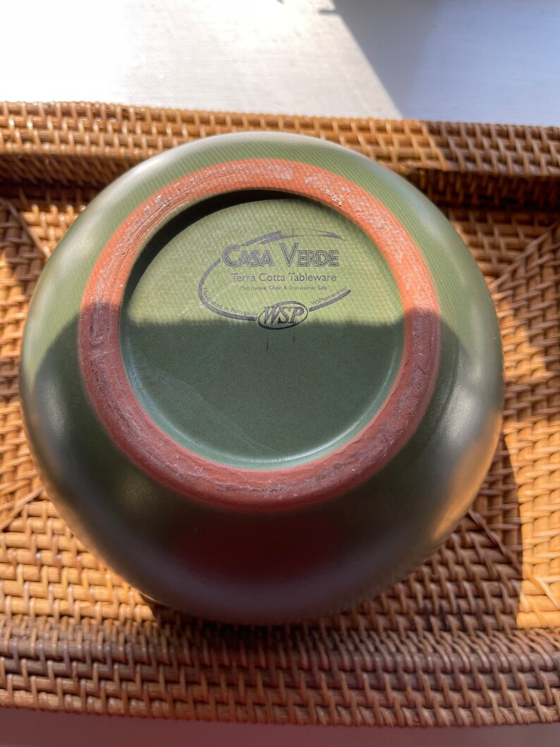 Vintage Casa Verde Terra Cotta Tableware Mixing Bowl Large Etsy